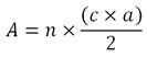 A = n x ( c x a ) / 2